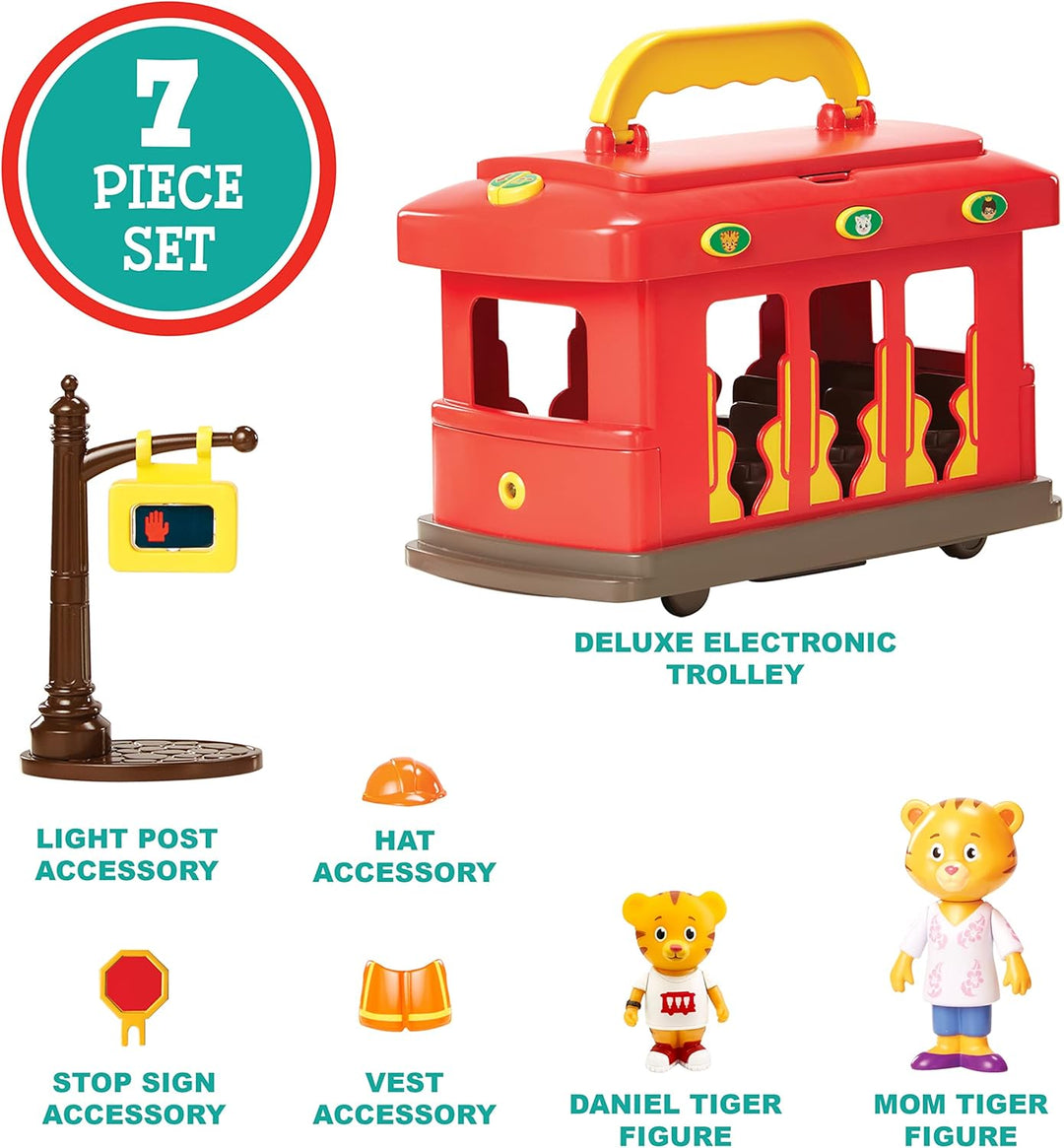 Daniel Tiger's Neighborhood Vehículo electrónico de lujo con 2...