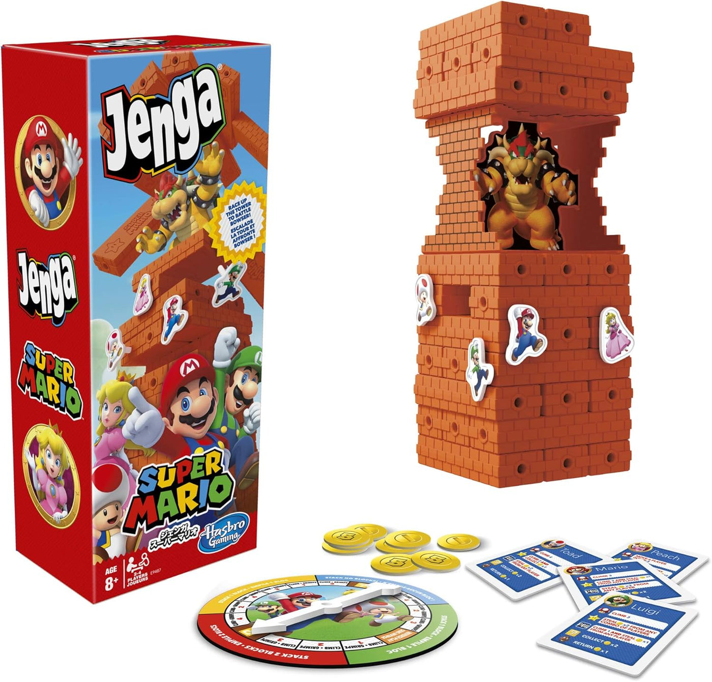 Hasbro Jenga Super Mario Game Juego de torre de