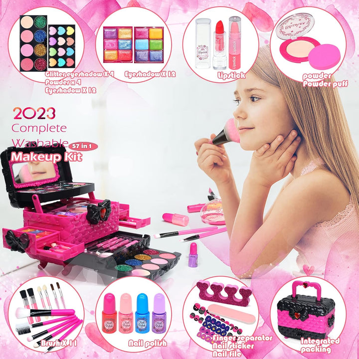 Juegos de maquillaje para niñas - Kit de maquillaje para niñas, Maq...