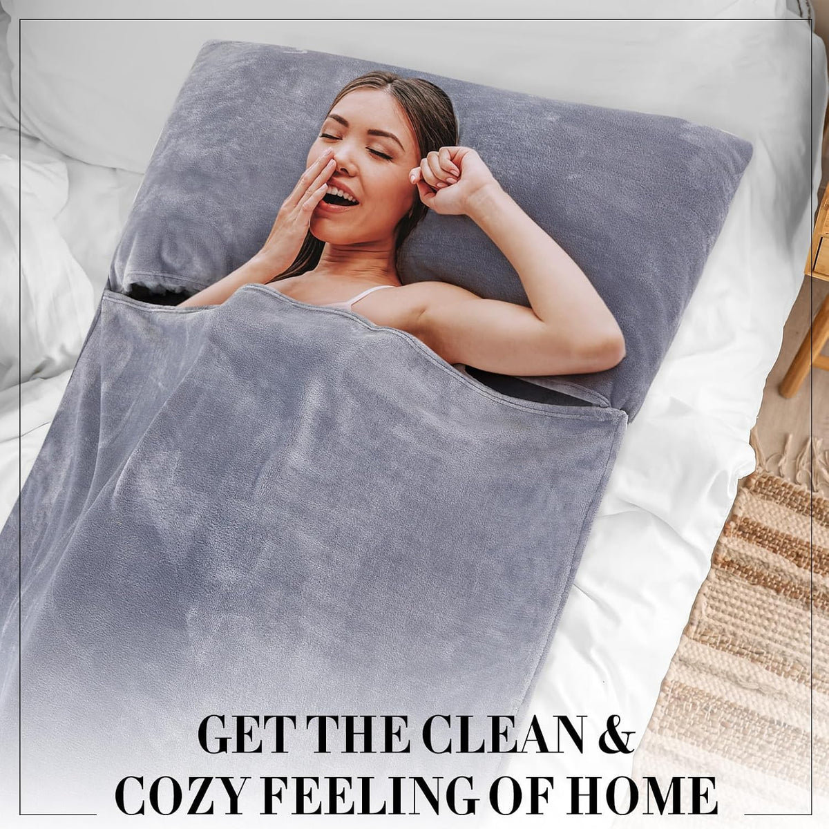 Forro de saco de dormir de franela para adultos