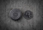 TEC Accessories Ti-Tape - Mini cinta métrica retráctil de titanio (acabado lavado a la piedra), imperial y métrica, cinta métrica pequeña reemplazable por el usuario de 3 pies, EDC, ligera, clip para