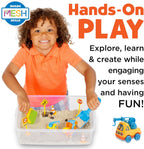Creativity para Kids Sensory Bin: Construction Zone Playset - Preschool Learning Activities, Excavator Toys para Boys Ages 3-5+, Outdoor Toys y Gifts para Kids