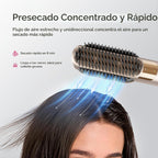 TYMO Plancha de pelo 2 en 1, 2 veces más rápido, alisador de cabello húmedo para secar, peine caliente para un estilo suave, estilizador iónico fluido para alisar el aire para mujeres, añade brillo y