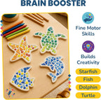 Little Jupiter Kit de mosaico de bricolaje – Construye 4 piezas diferentes de arte de mosaico marino – Las artes y manualidades perfectas para niñas y niños de 8 a 12 años – Actividad de juego de arte para niños para cumpleaños, Navidad, vacaciones y más