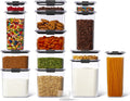 Rubbermaid Brilliance - Juego de recipientes de almacenamiento de alimentos de 14 piezas con cucharas herméticas sin BPA para organización de cocina y despensa