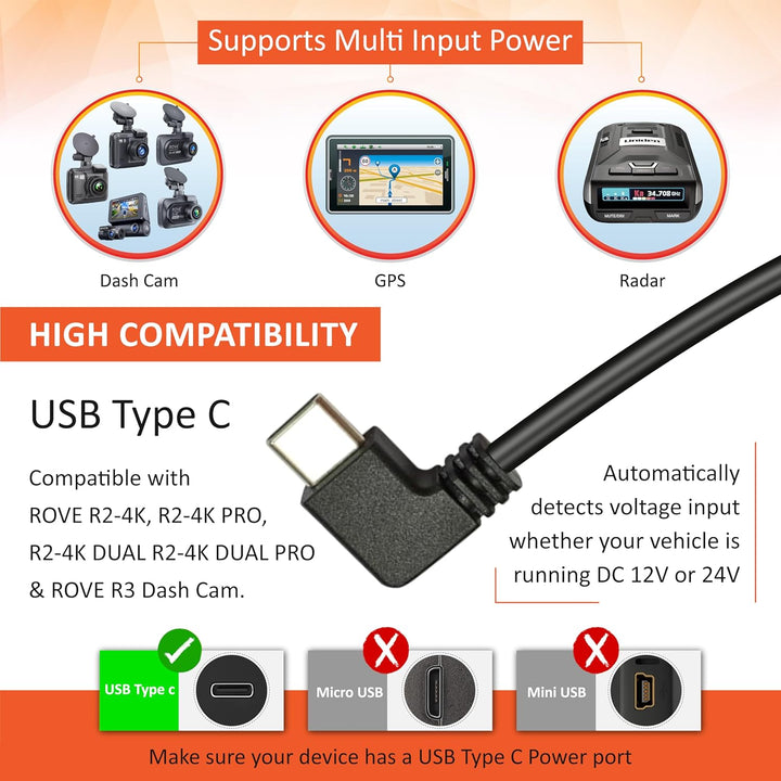 Kit de cableado para cámara de salpicadero ROVE Ultimate