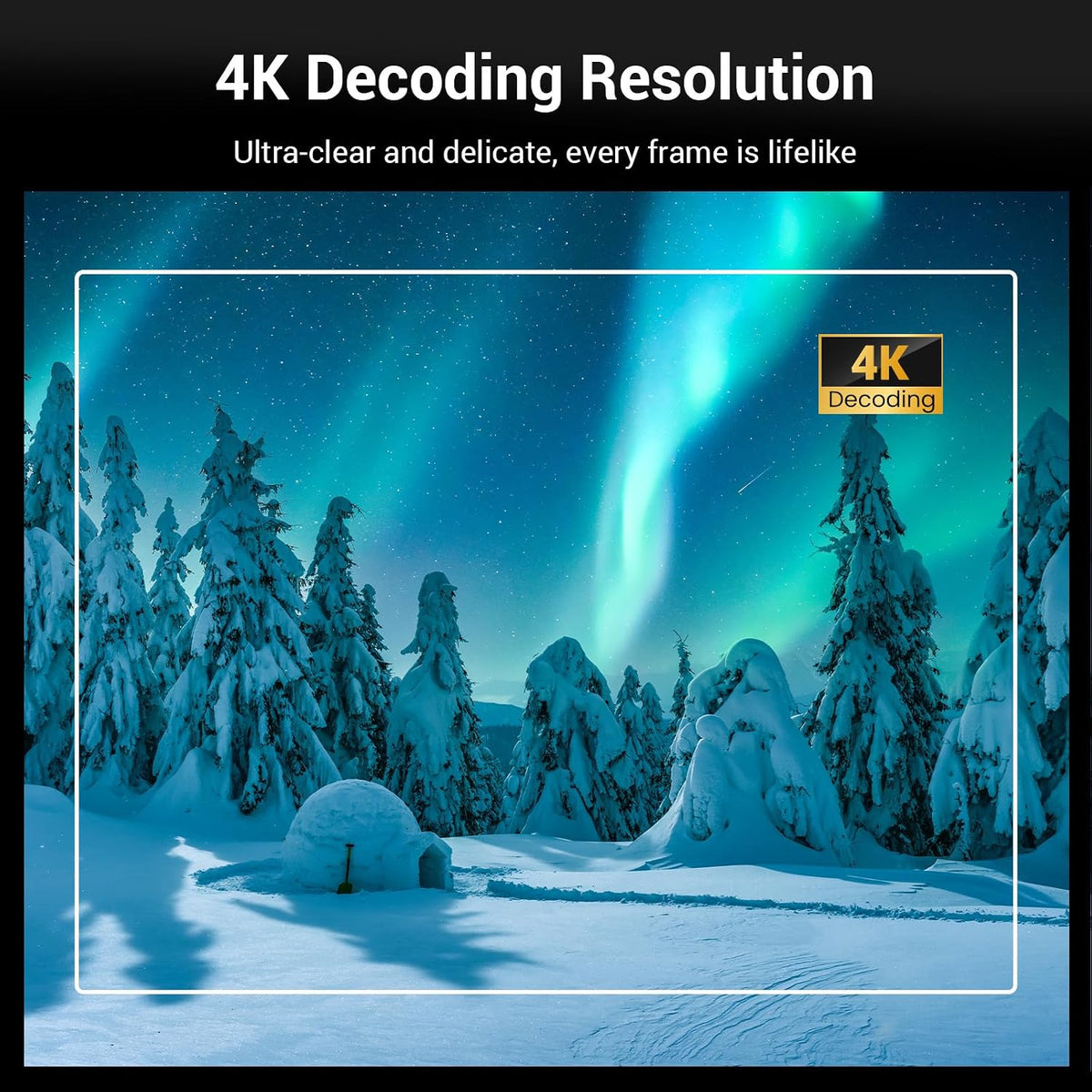 HAPPRUN 1500 ANSI - Proyector inteligente para exteriores, aplicaciones integradas, audio Dolby de 30 W