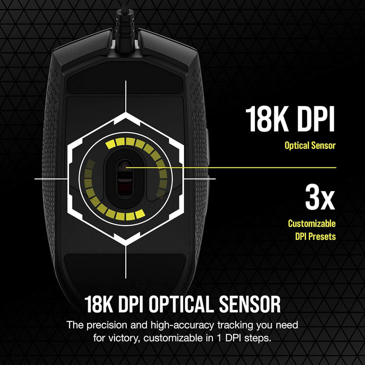 Corsair KATAR PRO XT Ratón para juegos FPS ultraligero con cable, 1...
