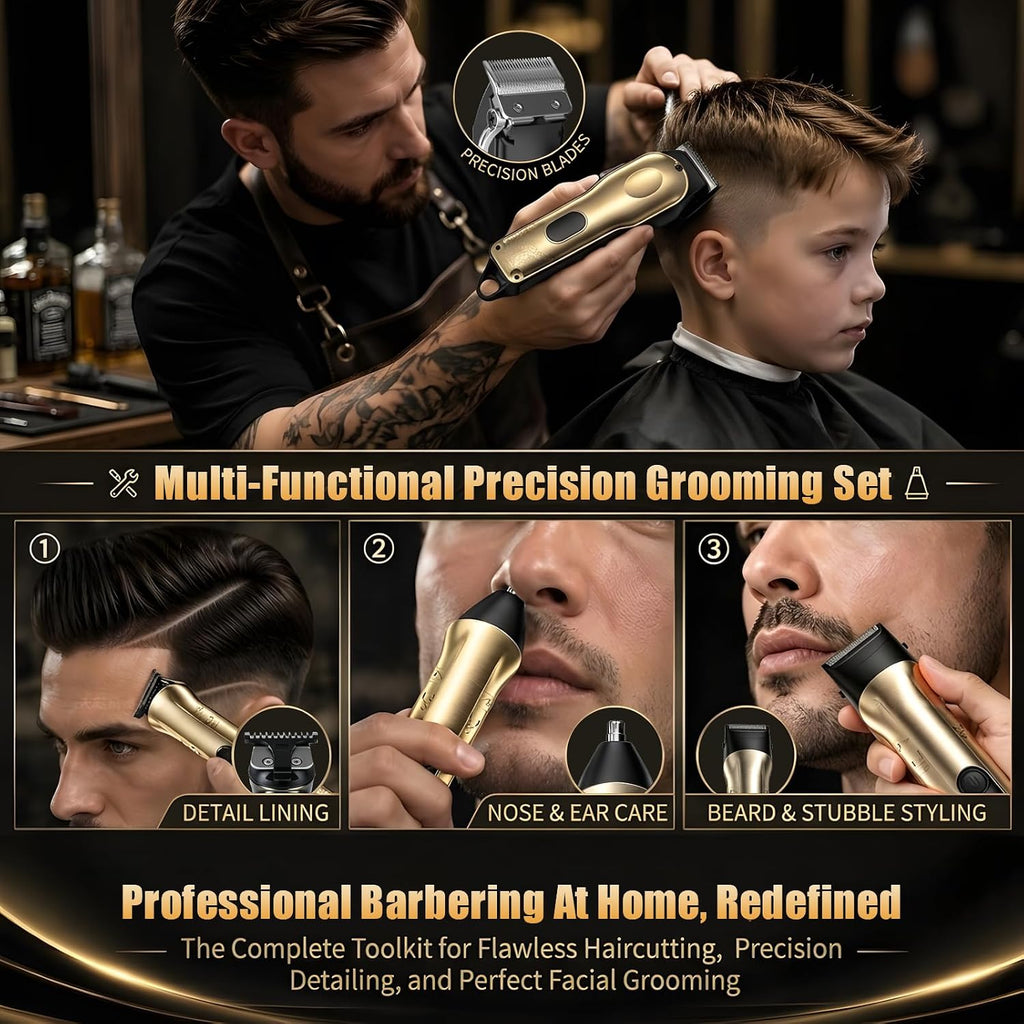 Cortadora de pelo profesional para hombres, recortadora de barba con corte de pelo sin huecos para hombres/mujeres, maquinilla de afeitar eléctrica de precisión en T, afeitadora de barba, bigote, kit