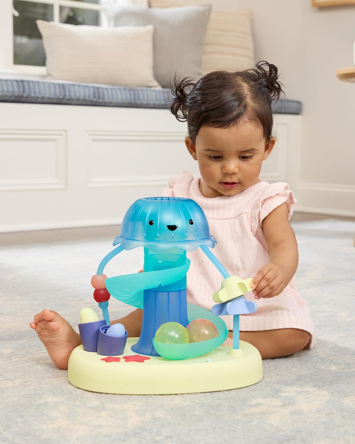 Skip Hop Seascape - Pelota de actividad musical de 2 etapas, juguete de desarrollo de causa y efecto con luces, canciones y sonidos a partir de 6 meses