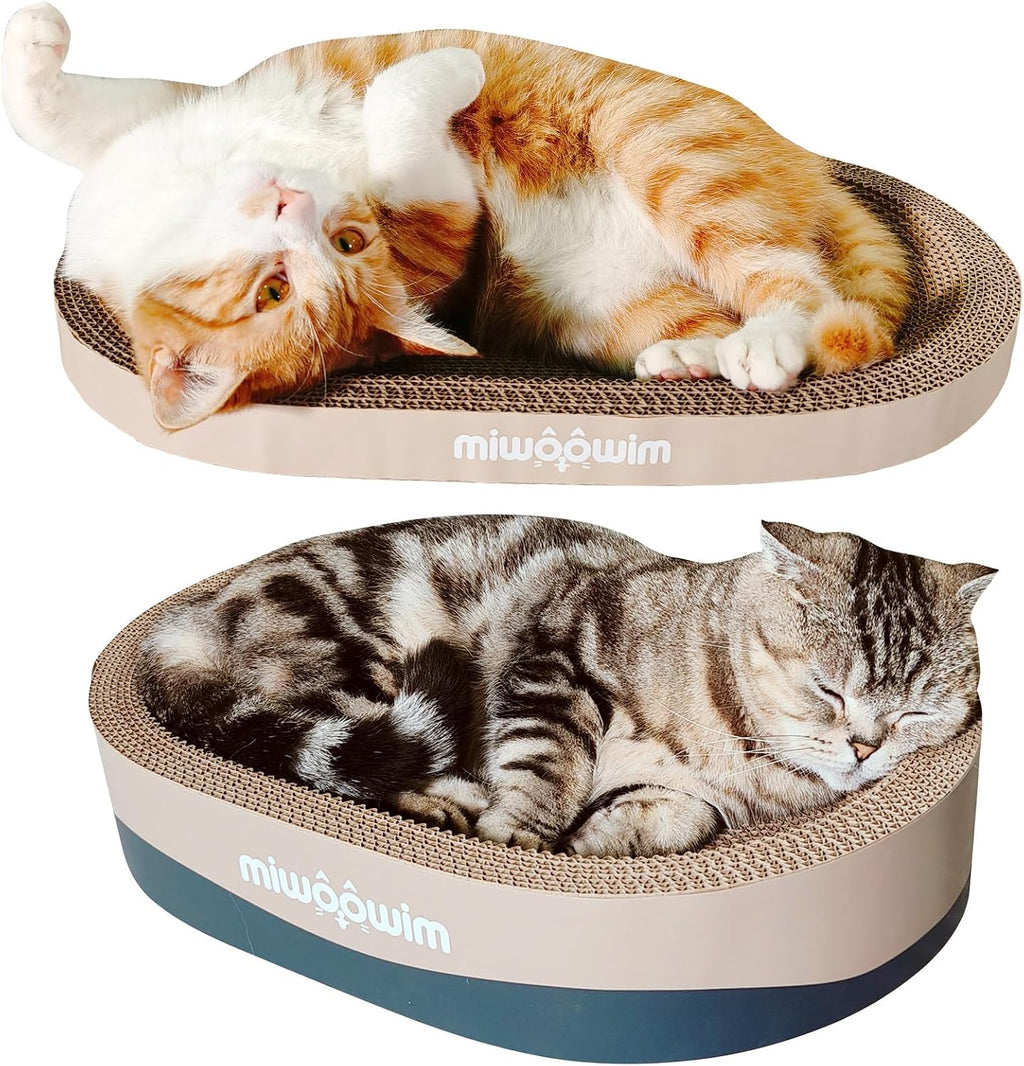 Juego de rascador para gatos de 3 piezas, nido ovalado para gatos
