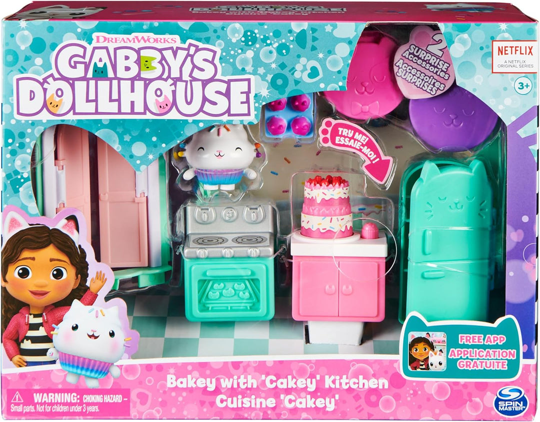 Gabby's Dollhouse, Bakey with Cakey Kitchen con figura y 3 acce...