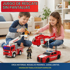 CocoPuff - Juego de juguetes de rescate de incendios 1:20, 3 vehículos de