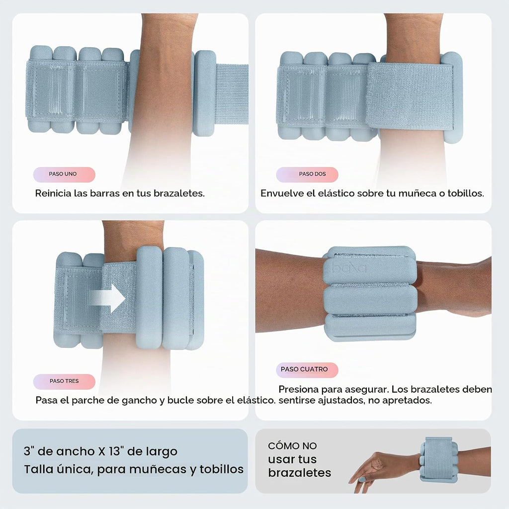 Bala Brazaletes para muñeca y tobillo para mujeres y hombres