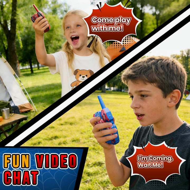 FUTESI Walkie Talkies de video para niños, paquete de 2, Walkie Tal...