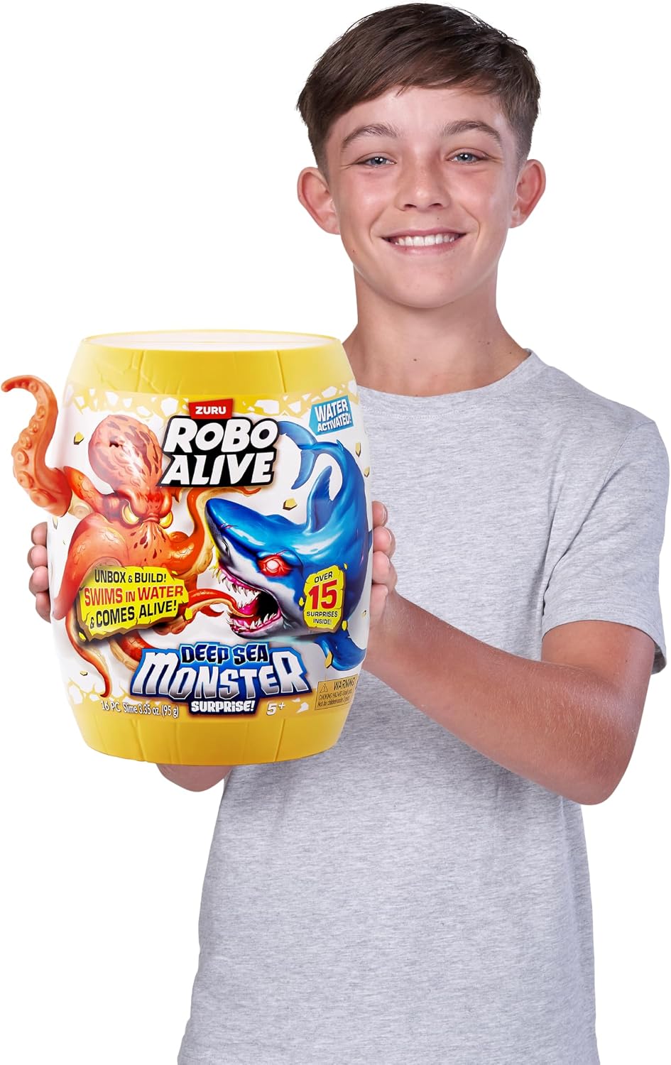 Robo Alive Monstruo del Mar Profundo Sorpresa (Pulpo) por ZURU, Desembalaje Sorpresa y Juguete Animal Electrónico para Niños