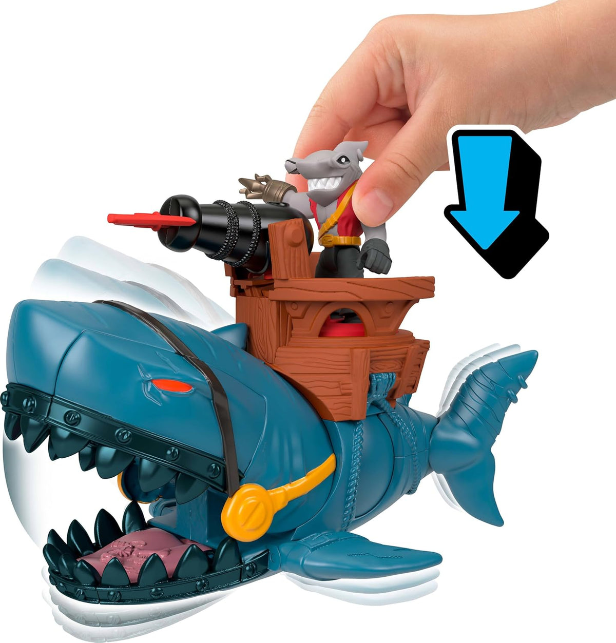Fisher-Price Imaginext - Juego de tiburón pirata contra cocodrilo