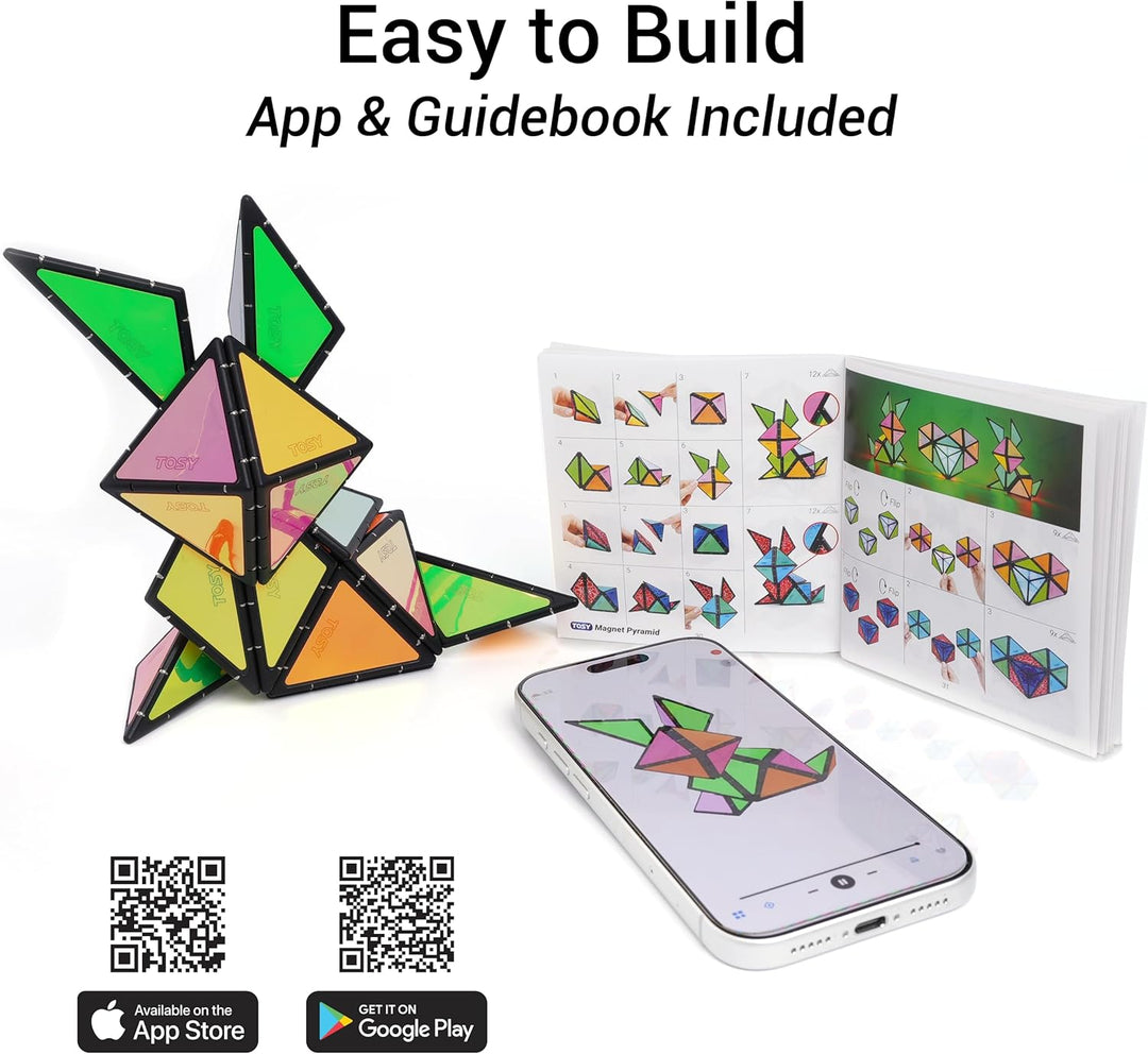 TOSY Piedra piramidal magnética: 1 cubo se transforma en mil millon...