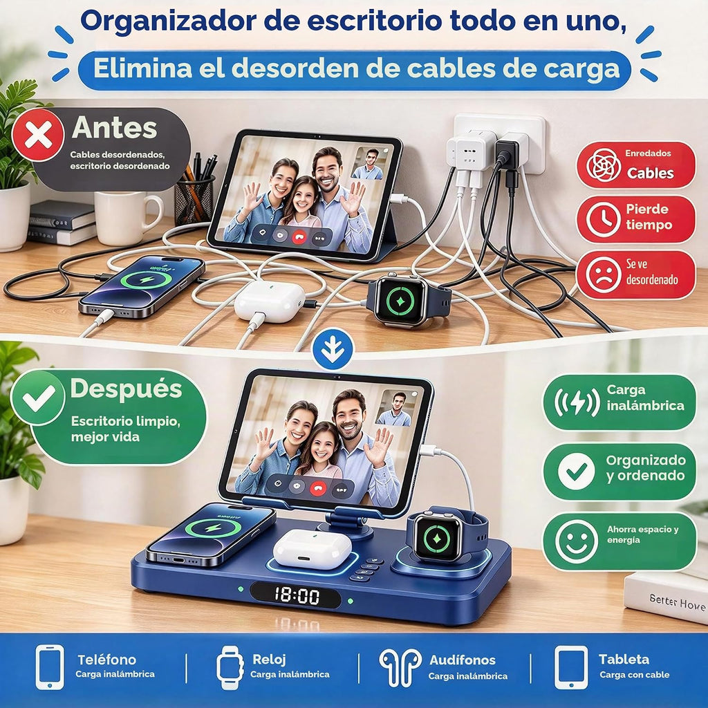Estación de carga inalámbrica para dispositivos Apple, solo para carga de