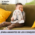 Happy Fuel - Peluche de conejo para microondas, Conejito marfil