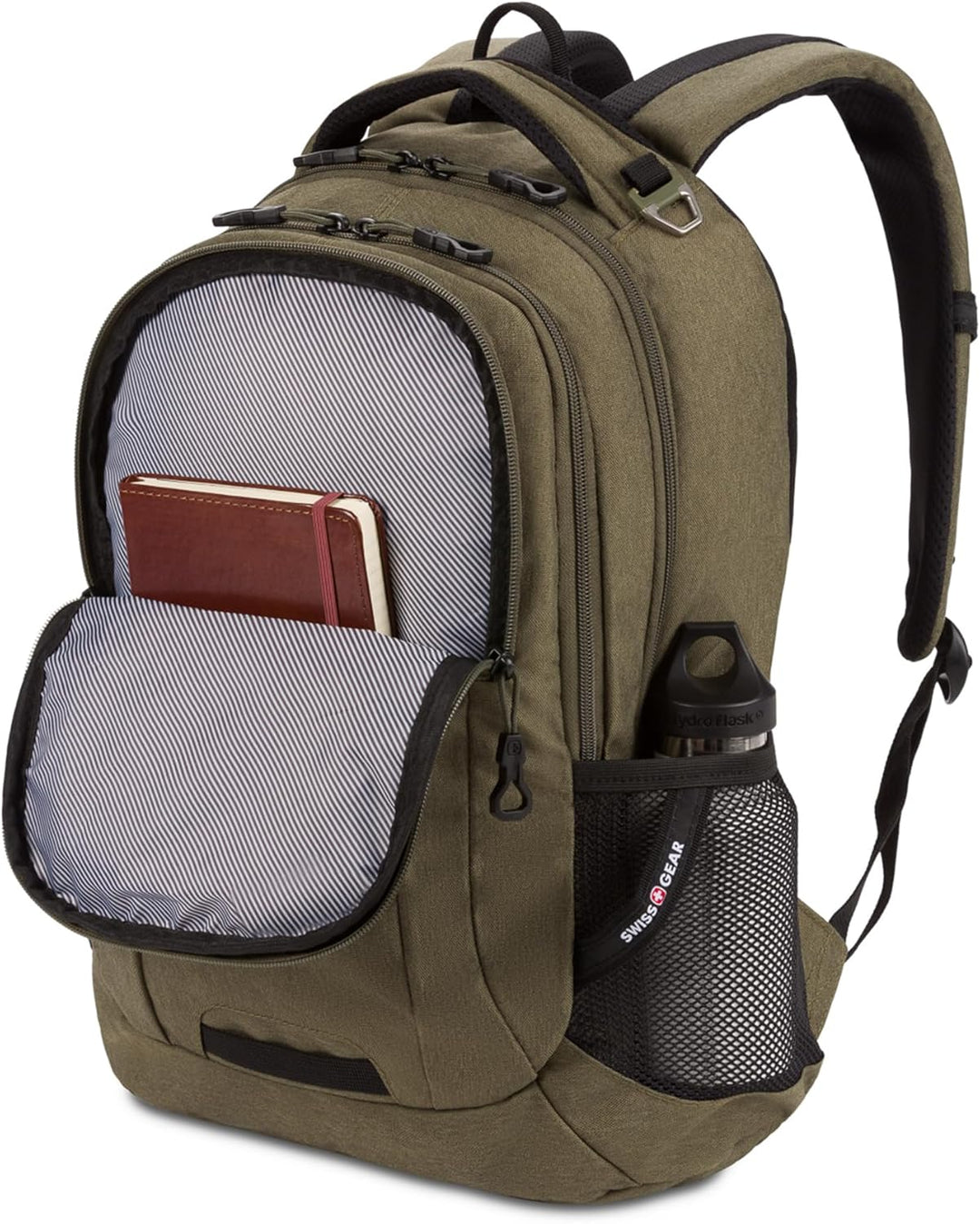 SwissGear - Mochila para laptop Cecil 5505, Verde -Oliva