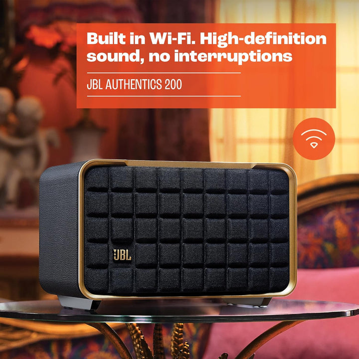 JBL Authentics 200 - Altavoz inteligente de estilo retro para el ho...