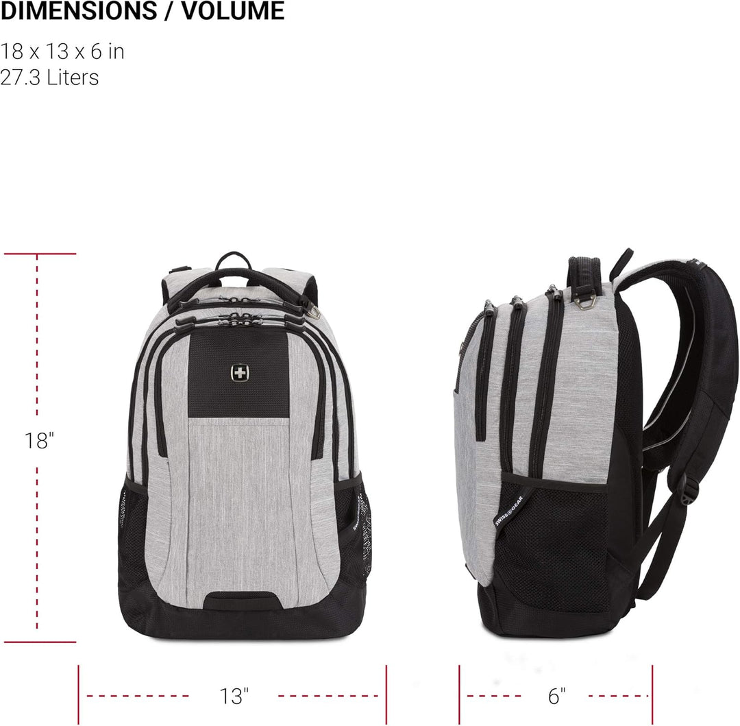 SwissGear - Mochila para laptop Cecil 5505, Gris jaspeado