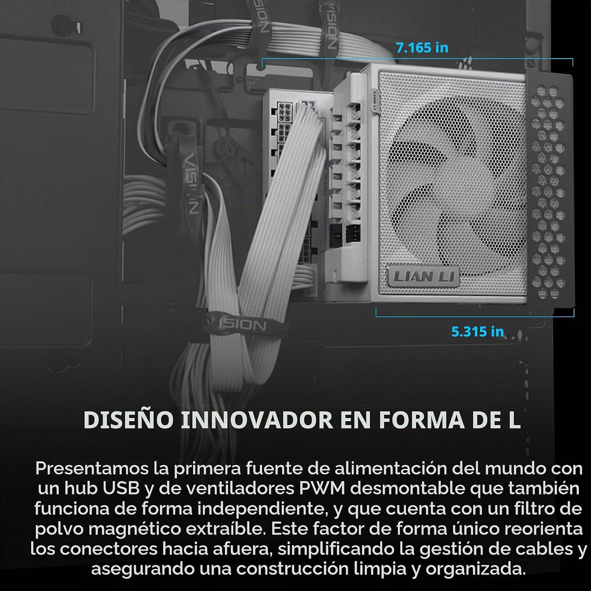 Lian Li EDGE850W - Fuente de alimentación ATX totalmente modular de...