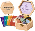 Juego de 7 cristales curativos de chakras con tarjetas guía