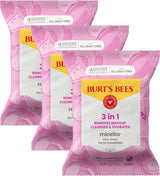 Burts Bees - Toallas faciales micelar de agua de rosas, 100% tela a...