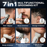 Recortadora de barba para hombres, kit magnético todo en uno para h...