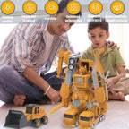 Conjunto de Vehículos de Construcción con Imanes, Vehículos de Ingeniería Magnéticos Ensamblados, Bloques Magnéticos para Niños de 3-5 y 4-8 años, Juguetes de Actividades al Aire Libre para Niños