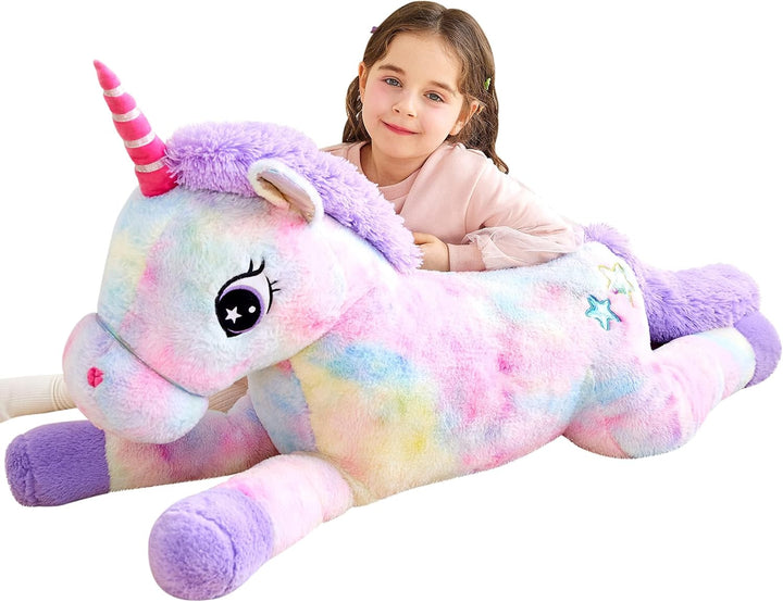 IKASA Juguete de peluche de unicornio gigante, juguetes suaves gran...