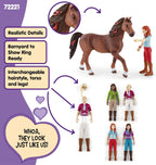 Schleich Horse Club - Juego completo de figuras de juguete de 40 piezas del Horse Club Rider - Figuras articuladas de jinete de Hannah, Sofia, Lisa y Sarah con caballos y accesorios de equitación