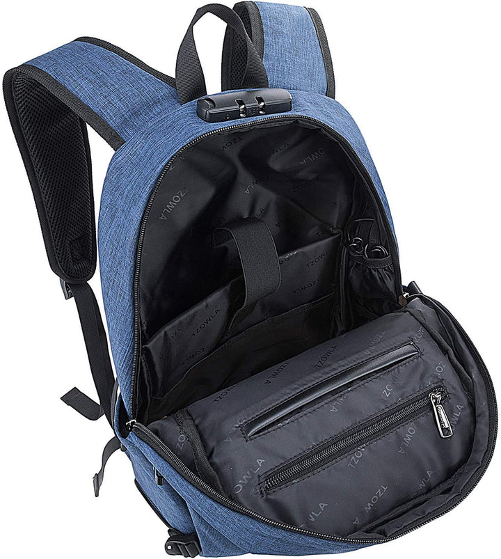 Tzowla, mochila de negocios para computadora portátil antirrobo, co...
