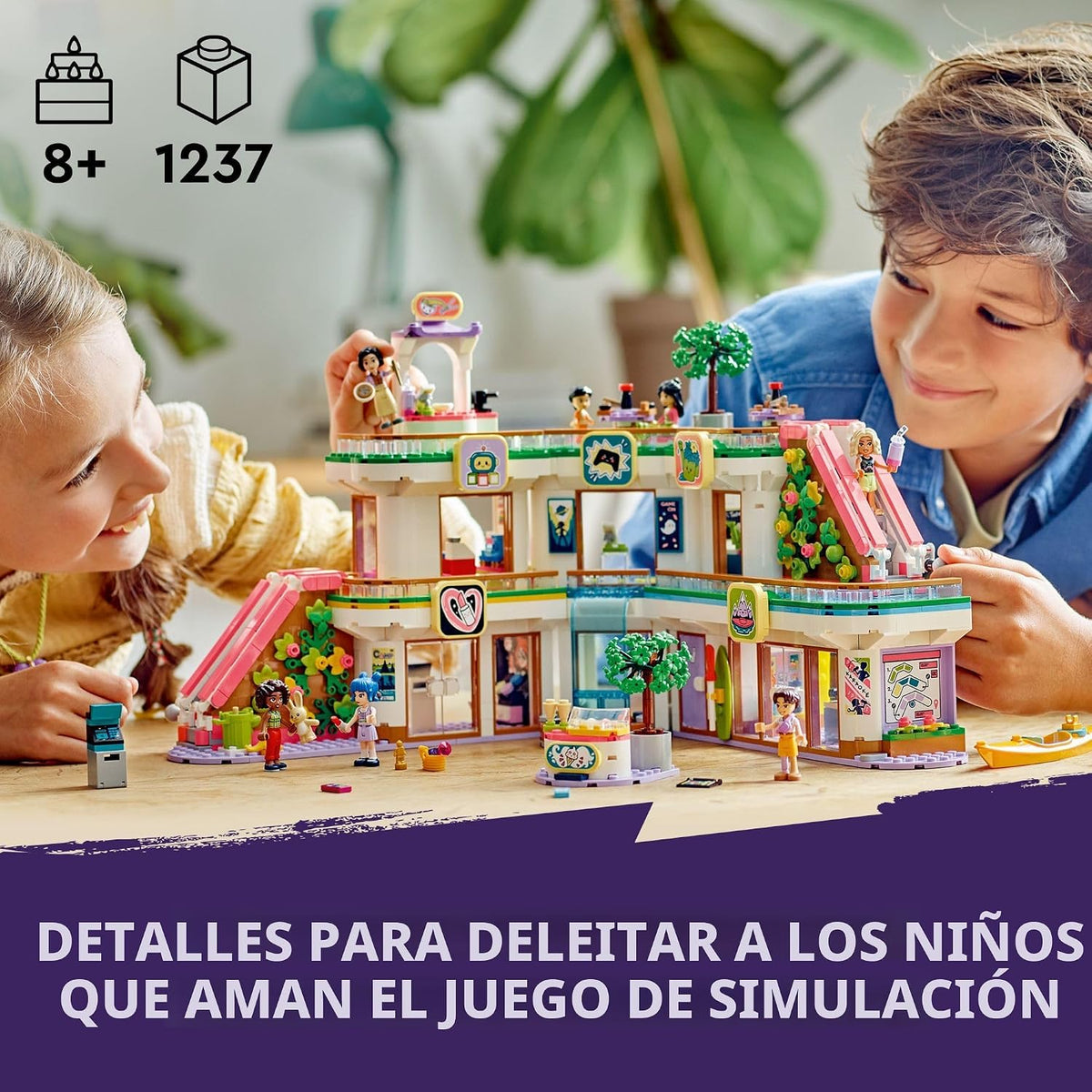 LEGO Friends Heartlake City - Juguete de centro comercial, kit de construcción con accesorios de muñeca pequeña para que los niños desarrollen habilidades sociales y jueguen juntos, juego de regalo para niños de 8 años, niñas y niños, 42604