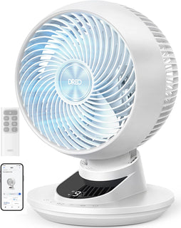 DREO Ventilador inteligente para dormitorio, potente flujo de aire...