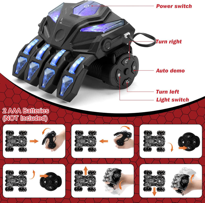 Coche de Control Remoto Controlado a Mano, Coche RC Acrobático con...
