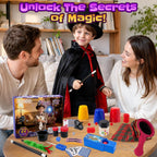 Kit de magia, trucos de magia para niños, incluye varita mágica y disfraz