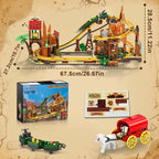 Juego de construcción de montaña rusa occidental juguete