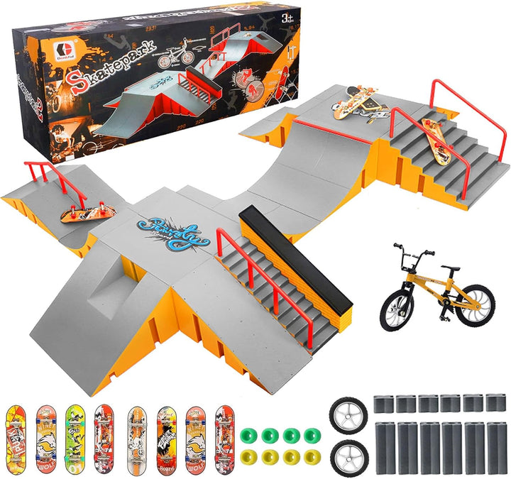 RNGODO Finger Skateboard Park Kits, juego de rampa de patineta de d...