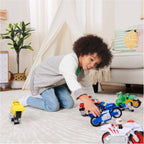 Paw Patrol, Moto Pups Deluxe de Chase, vehículo de motocicleta de tracción que hace piruetas y figura de juguete