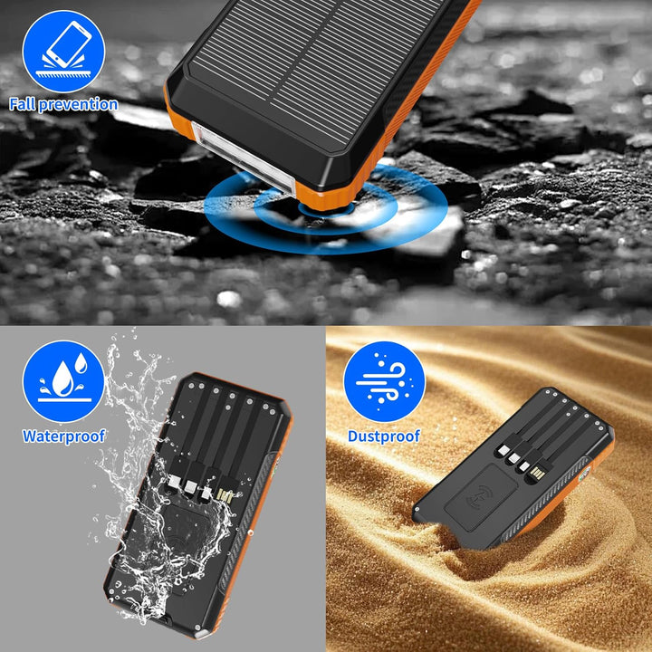 Cargador solar de 49800 mAh, carga portátil para teléfono incorpora...