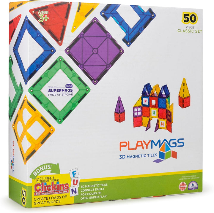 Juego de construcción de azulejos magnéticos de colores claros, 50...