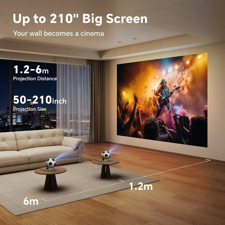 Trunera Mini proyector inteligente, Android 13 WiFi Bluetooth, proy...