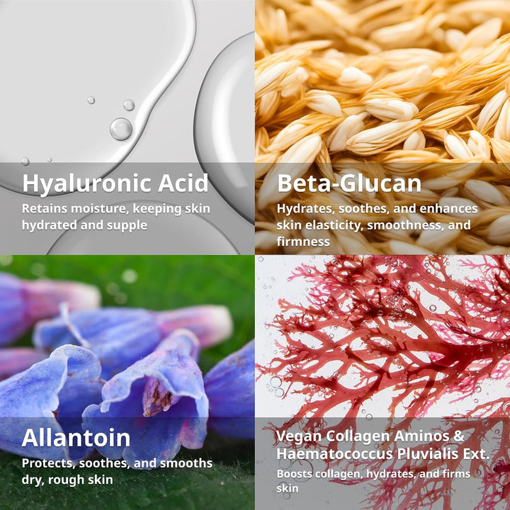 LERINN Gel de agua hialurónico, hidratante facial ligero sin aceite...