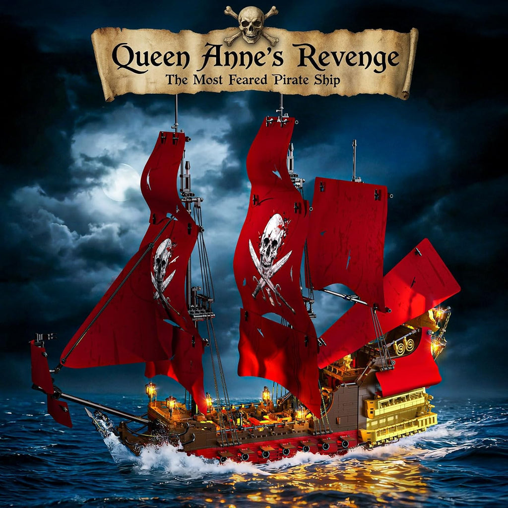 JMBricklayer Queen Anne's Revenge - Juego de construcción de barco pirata