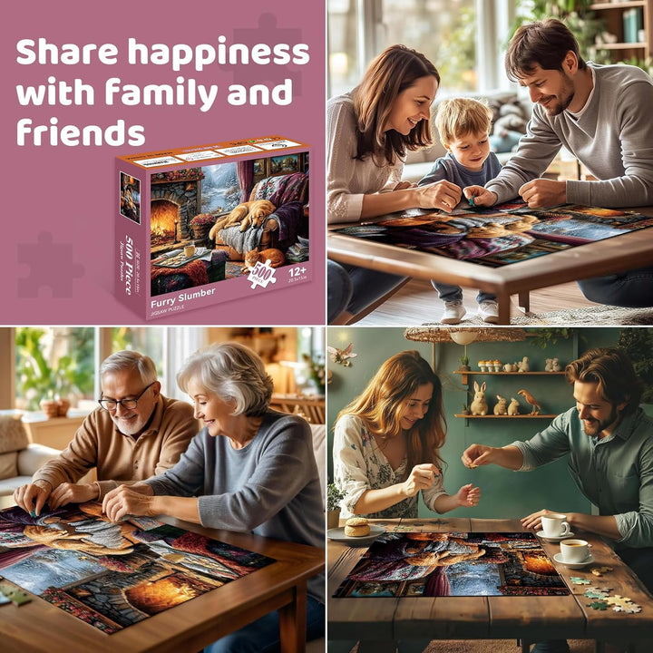 EIYRURU The Fireplace - Rompecabezas de 500 piezas para