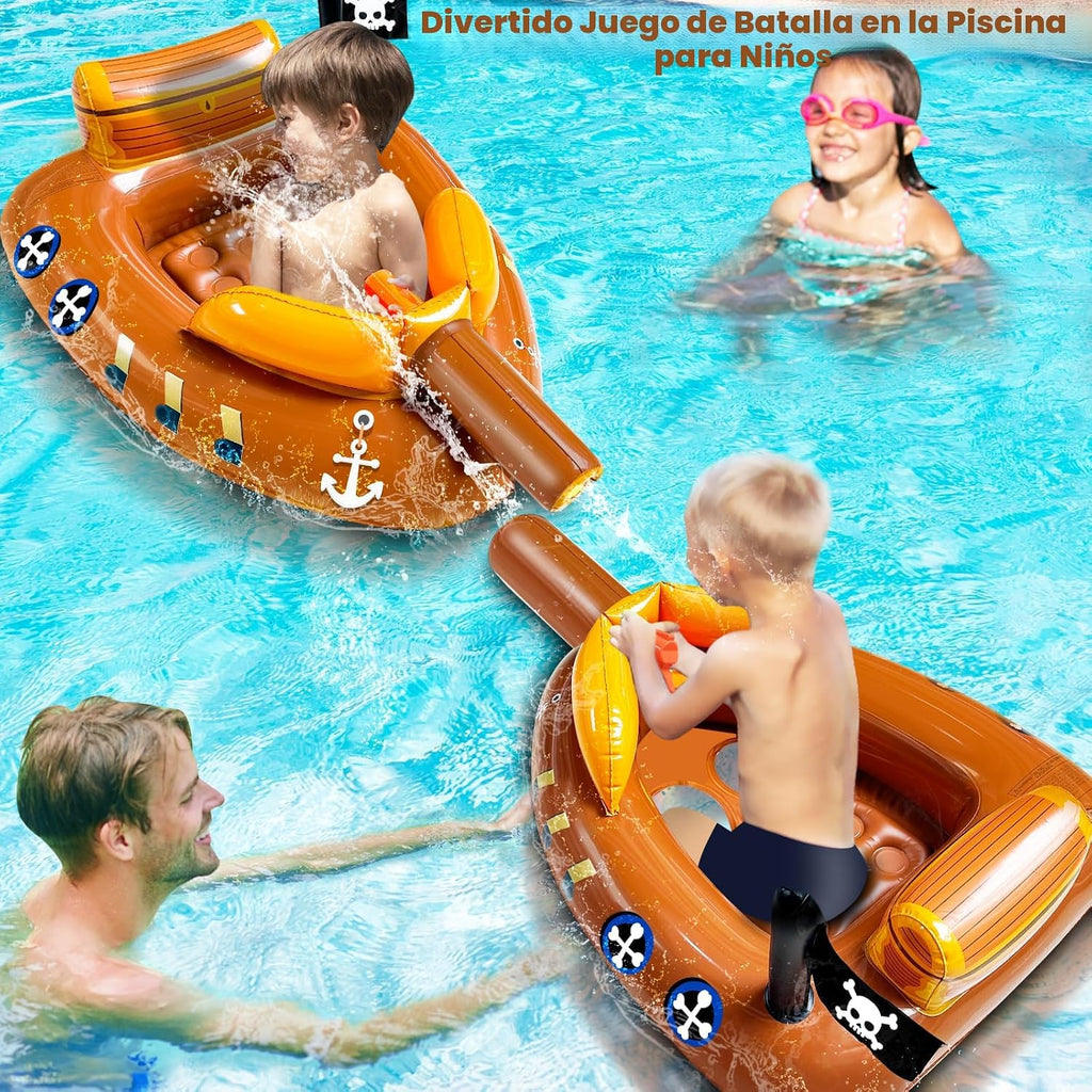 La piscina inflable del barco pirata flota los niños 3-11 años con el arma