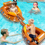 La piscina inflable del barco pirata flota los niños 3-11 años con el arma